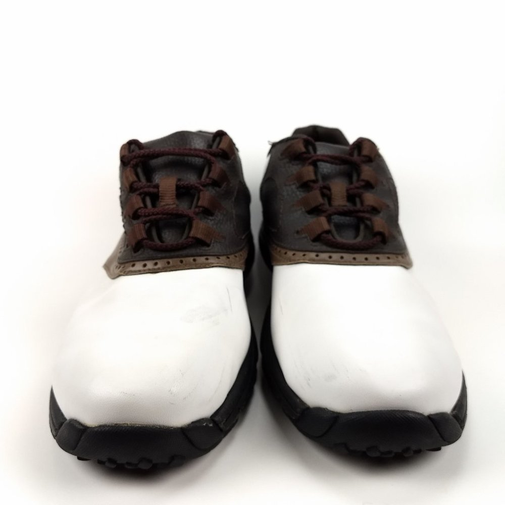 FootJoy greenjoys white/brown leather men's golf